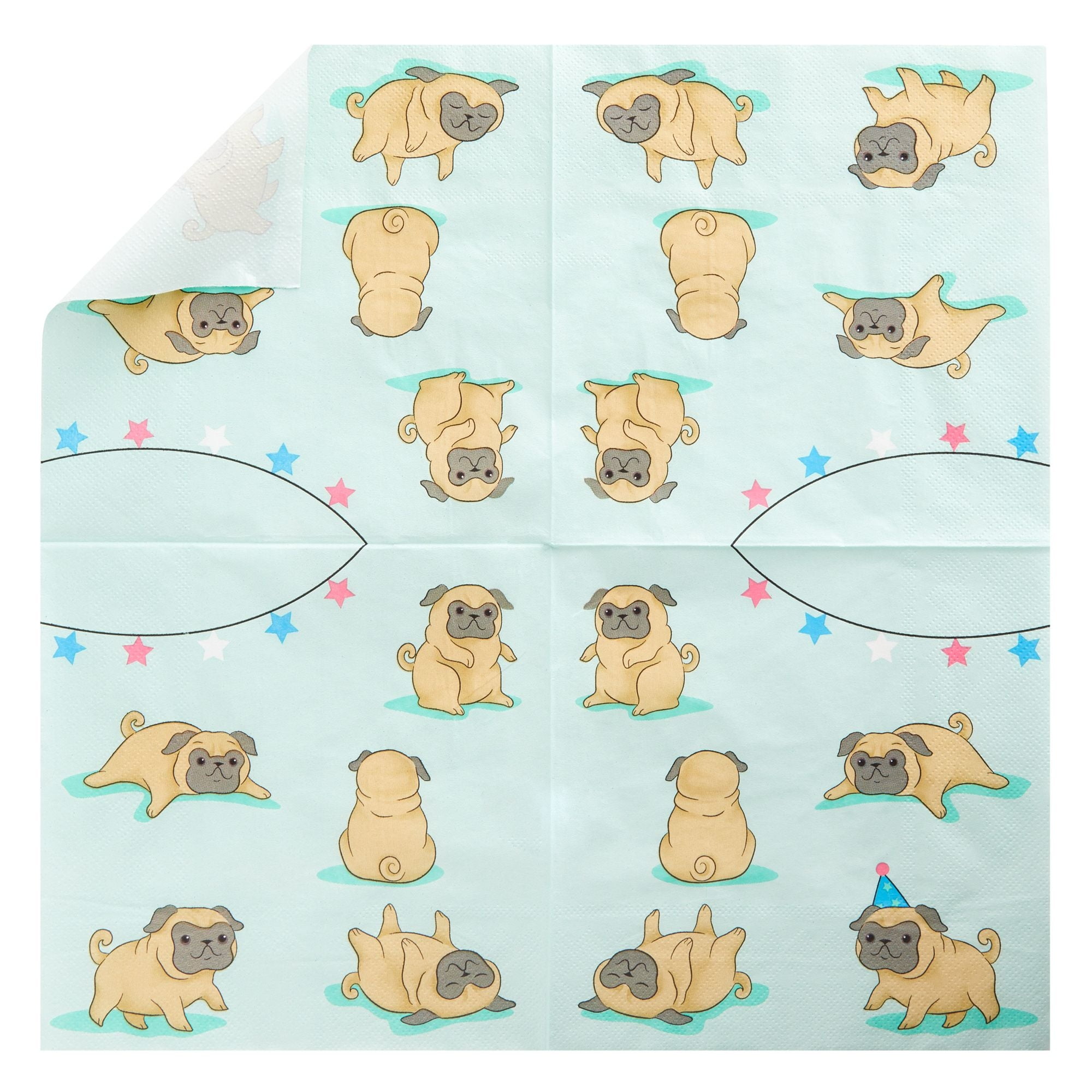Pug paper cheap plates