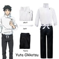 thumbnail image 1 of Disfraz de Cosplay de Jujutsu Kaisen Yuta Okkotsu para hombres y mujeres, peluca de Anime, uniformes de fiesta de Halloween, Tops, pantalones y cinturón, 1 of 4