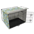 thumbnail image 6 of Yellow Bird Dog Crate Cover, Flying Cranes and Flowers Pattern, Easy to Use Pet Kennel Cover Small Dogs Puppies Kittens, 7 Sizes, Pale Blue Yellow, by Ambesonne, 6 of 6
