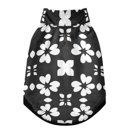 Pet Winter Coat Snow Zipper Clothing Cold Weather Dog Vest Warm Puppy Coat Abstract Black White