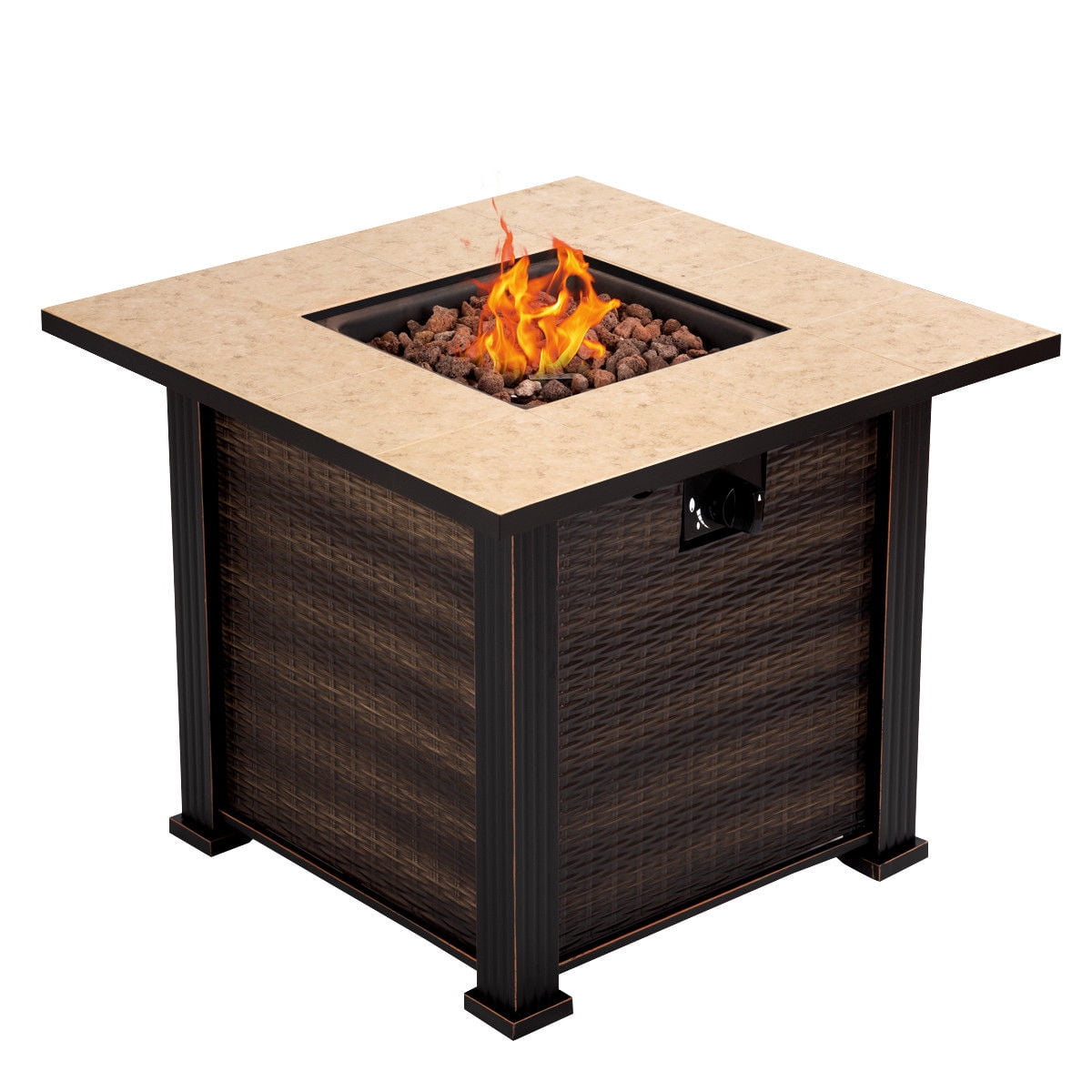 30 Square Propane Gas Fire Pit 50000 Btus Heater Outdoor Table Qty
