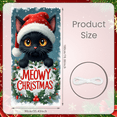 thumbnail image 3 of Festive Design Christmas Banner Cute Kitten Decoration Snowy Scene Polyester Material Holly Accents for Holiday Decor Party Decoration Indoor Setting, 3 of 9