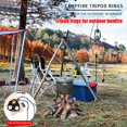 thumbnail image 3 of Trípode para barbacoa al aire libre, ajustable, para acampar, barbacoa, parrilla, olla, juego de suspensión, 3 of 8