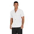 thumbnail image 6 of QDG Mens Casual Button Down Shirts Short Sleeve Summer Beach Shirts Crochet Guayabera Shirts Hollow Out Tops White L, 6 of 10