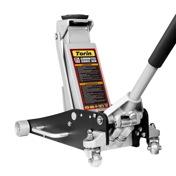 BLACK JACK 2.5 Ton Floor Jack Hydraulic Low Profile Aluminum and Steel Jack with Fast Liftiing Dual Pump, 5,000 lb Capacity