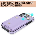 thumbnail image 3 of Compatible with iPhone 15 Wallet Case with Card Holder Crossbody Neck Strap Lanyard Wrist Strap Purse for Women PU Leather Flip Case with Credit Card Kickstand Stand Case Purple, 3 of 8