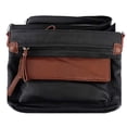 thumbnail image 2 of Silver Fever Leather Travel Cross Body Handbag Black Brown, 2 of 6