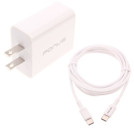 Fast Type-C 36W PD Home Charger for BLU S91/Pro - 6ft Long Cable USB-C Power Cord QC3.0 Adapter Wall