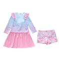 thumbnail image 4 of 10-12 T Girls Swim Suit Girls Long Sleeve Swimsuit Rash Guard Dress Style Swimwear for Toddlers and Kids, 4 of 4