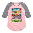 thumbnail image 1 of Teenage Mutant Ninja Turtles - Visages Empilés - Chemise Fille Raglan - Taille 3T, 1 of 2
