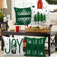 thumbnail image 2 of Christmas Throw Pillow Covers 22x22 Set of 4, Merry Christmas Xmas Winter Decorative Holiday Cushion Pillow Cases 22 x 22 for Outdoor Indoor Farmhouse Home House Room Couch Decor (Red), 2 of 6