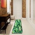 thumbnail image 6 of Long Floor Mat Hallway Carpet 72x24 Inch Area Carpet Non-slip Entrance Carpet Washable Door Mat Kitchen Bedroom Living Room Cartoon Green Roses Seamless, 6 of 7