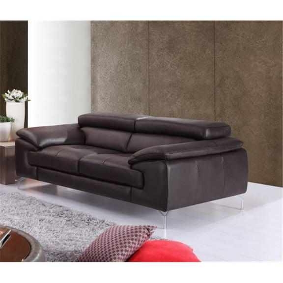 JandM Furniture  Italian Leather Sofa - Coffee