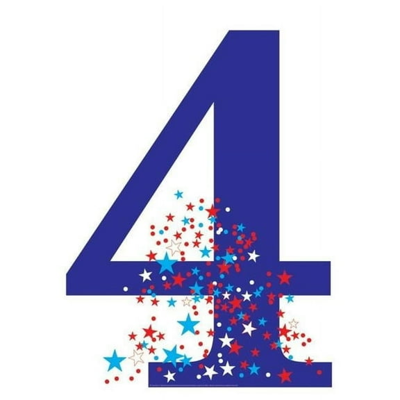 Number 4 Life-Size Cardboard Stand-Up