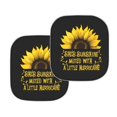 thumbnail image 3 of KUIFORTI Sunflower Windshield Sun Shade for Car, SUV, Trucks, 2 Piece Foldable Car Sun Shade, Sunflower Car Accessories for Women, She's Sunshine Mixed with a Little Hurricane, 3 of 5
