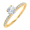 Yellow, variant on 0.36 Carat Prong Set Solitaire Diamond Engagement Ring Band in 14K White Gold (Ring Size 6)