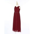 thumbnail image 5 of vastwit Kids Girls Shiny Pageant Gown A-Line Ruched Chiffon Wedding Party Formal Flower Girl Dress Burgundy 12, 5 of 7
