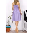 thumbnail image 3 of HAPPY BAY Women's Beach Summer Casual Smocked Mini Swing Dress Tube Top Strapless Dresses for Women One Size Light Violet, Solid, 3 of 3