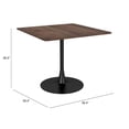 thumbnail image 2 of Molly Dining Table Brown Dining Table, Modern Style, Faux Wood MDF square shape tabletop, Steel, Indoor Dining, 2 of 2