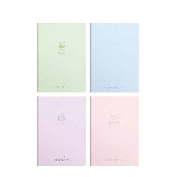 Lined Notebook Cute Softcover Journal 80 Pages (40 Sheets) Lined Writing Notebook for Schǒ-ǒl & Daily Use Random Color