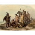 thumbnail image 2 of Bodmer, Karl 14x12 Gold Ornate Wood Framed with Double Matting Museum Art Print Titled - Crow indians, 2 of 4