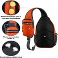 thumbnail image 5 of WATERFLY Unisex Hiking Travel Nylon Sling Bag Cross-Body Shoulder Chest Bag,Orange-Red, 5 of 7
