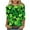 11 Green, variant on St Patrick's Day T-Shirt for Women, Women 3/4 Sleeve Tee, Crew Neck Blouse Fashion Women's Tees Casual Round Neck 3/4 Sleeved Loose T Shirt Ladies Tops Blouses Shirts
