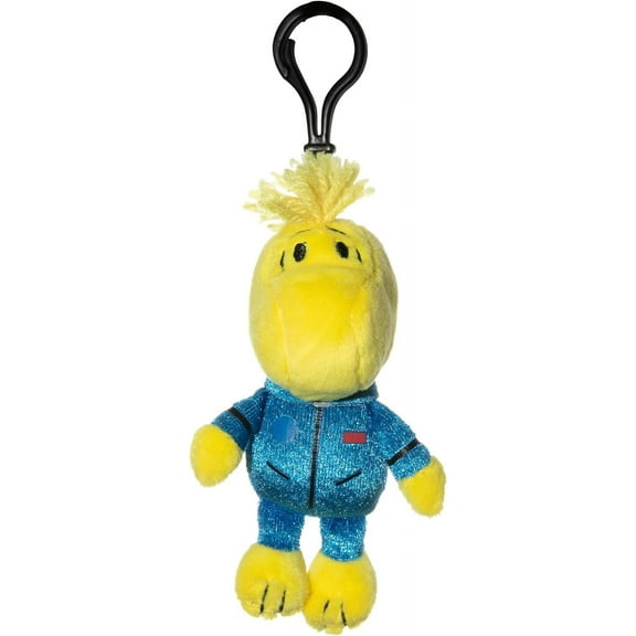 Peanuts Snoopy in Space 4" Soft Plush Toy Hangers Clipsters Keychain (Woodstock Astronaut)