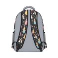 thumbnail image 3 of Princess and Castle Black Pattern Backpack for School, Cute School Bag with Adjustable Shoulder Straps and Padded Back, 15.3"x11"x6.7", 3 of 5