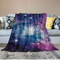 thumbnail image 2 of ARISTURING  Galaxy Blanket Soft Comfortable Purple Print Throw Blanket for Sofa Chair Bed Office, 2 of 6
