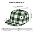 thumbnail image 6 of Bingfone Baseball Cap,Snapback Trucker Hat for Men & Women with Adjustable-Green White Lumberjack Plaid, 6 of 9