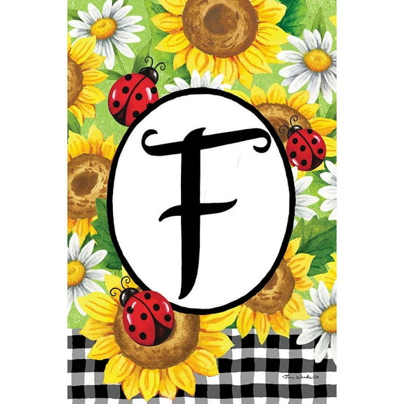 Custom Decor Garden Flag - Sunflower Ladybug F