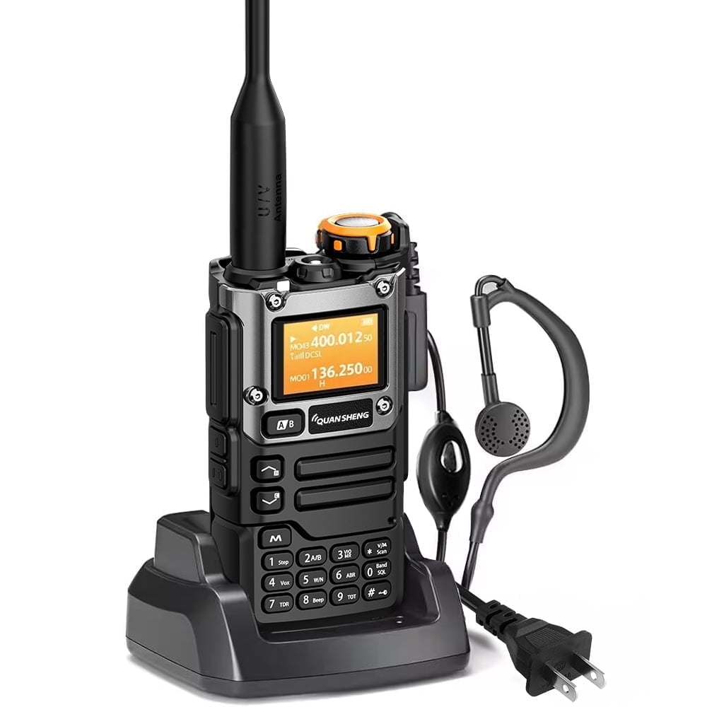Talkie-Walkie QUANSHENG UVK5(8) 200 Canaux - Réception AM/FM/DTMF - Charge Type-C - Météo NOAA