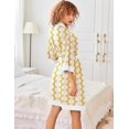 thumbnail image 2 of Ekouaer Robes for Women Knee Length Bathrobe Lightweight Kimono Robe 3/4 Sleeve Sleepwear with Pockets, 2 of 6