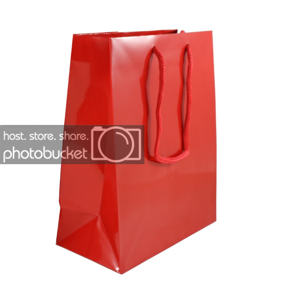 JAM Gift Bag Assortment, 2 Red Bags & Black Tissue Paper, 3/Pack