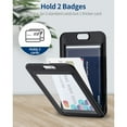 thumbnail image 4 of Uniclife ID Badge Holder with Double-sided Windows Vertical Hard Plastic Case Black Card Protector Pouch for Office School ID Credit Cards Proximity Key Cards Driver’s Licenses and Passes, 3 Pack, 4 of 7
