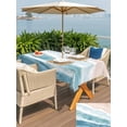 thumbnail image 4 of Outdoor Tablecloth with Umbrella Hole & Zipper, Blue Aqua Beach Coastal Rectangle Tablecloth 52x70 Inch, Summer Nautical Seaside Ocean Beige Patio Table Cover Waterproof Table Cloth for Picnic/Party, 4 of 7