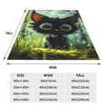 thumbnail image 3 of Balery Cute Big-Eyed Black Cat Manta de Felpa Suave y Acogedora – Cobija de Franela Aterciopelada para Cama, Lavable y Cálida para Sofá, Mascotas, Transpirable-60"x50", 3 of 7