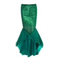 thumbnail image 4 of Femmes Princesse Sirène Cosplay Costume Fête Robes à Paillettes Queue de Poisson Jupe, 4 of 5