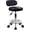 Black, variant on Youngshion PU Leather Modern Rolling Stool with Low Back Height Adjustable Work Salon Drafting Swivel Task Chair with Footrest Black