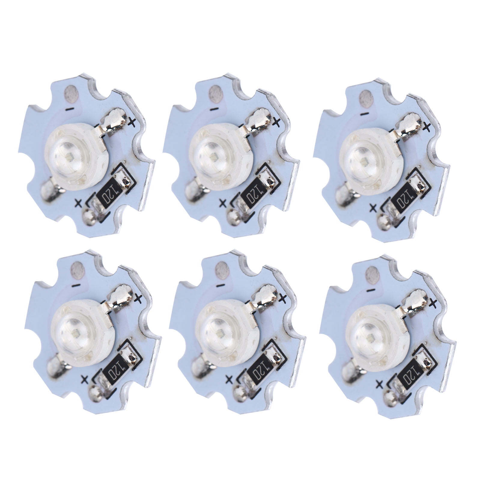 25 Pcs Puce LED 0.5W 5V Blanc Chaud - Haute Puissance Aluminium 200lm DIY Éclairage
