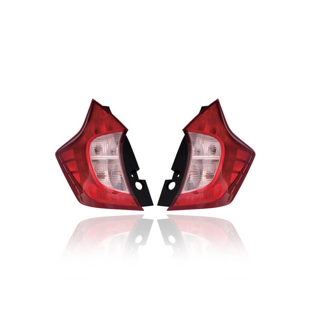 Tail Light - Compatible/Replacement for '14-19 Nissan Versa Note Hatchback - Pair, Left Driver + Right Passenger Set - 265503WC0A, 265553WC0A