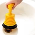 thumbnail image 4 of ACDANC 7504400 Powerful Home Sink Works on Showers,Tubs Types,Clear Drains Fast with Minimal Effort,Small-7.5",Yellow Mini Plunger, 4 of 4