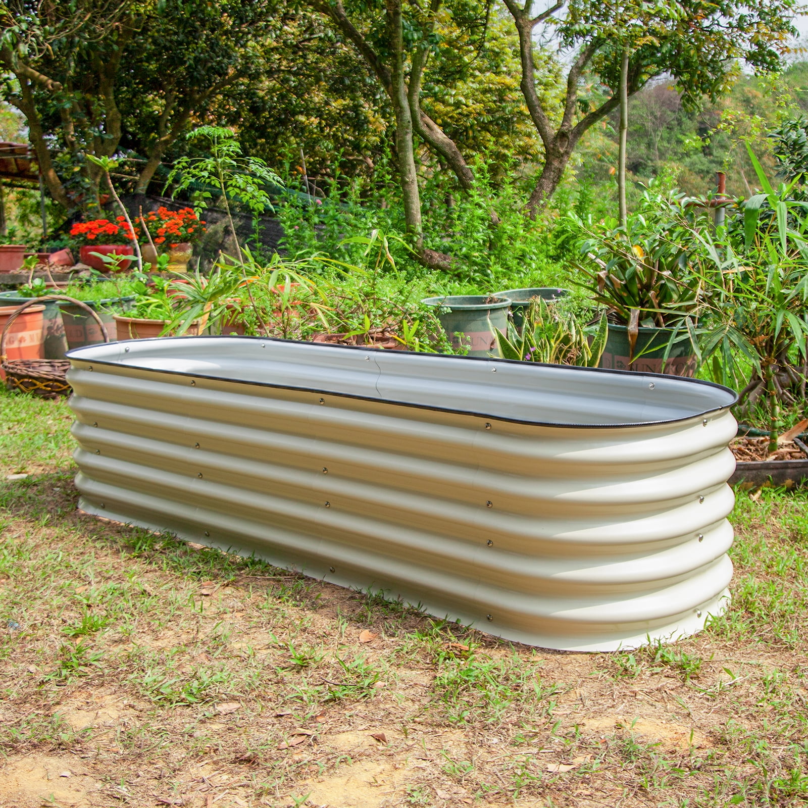 VEGEGA 17" Tall 6In1 Modular Corrugated Metal Raised Garden Bed Kit