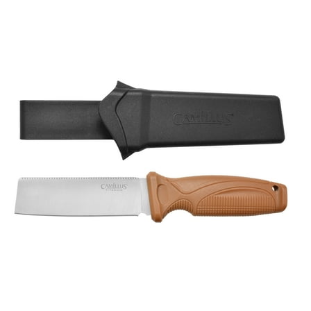 Camillus Swedge 8.75" Fixed Knife, 4.3" Blade with Sheath, Beige