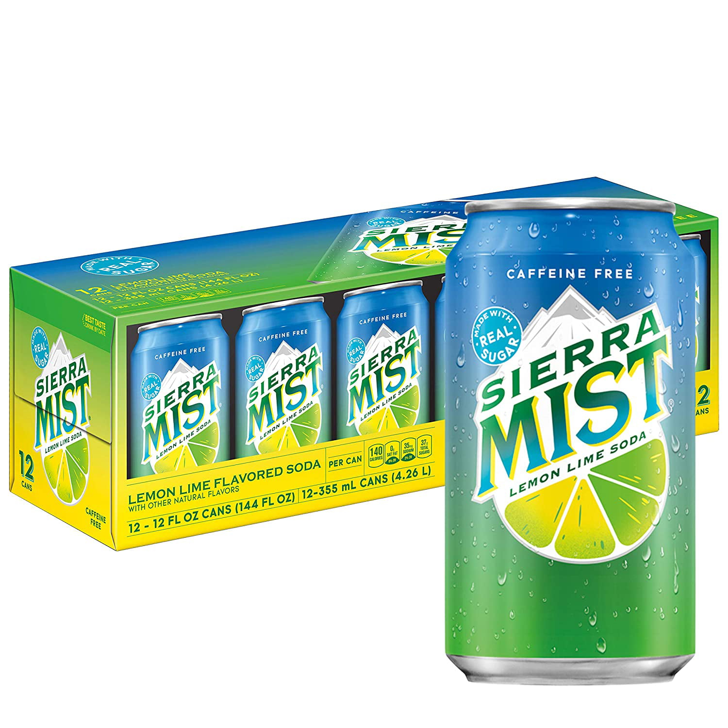 Sierra Mist Lemon-Lime Soda 12oz Cans (Pack of 20) - Walmart.com
