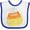 White and Royal, variant on Inktastic Halloween No Such Thing as Too Much Candy Corn Boys or Girls Baby Bib