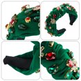 thumbnail image 3 of Diadema navideña para mujer, diadema anudada adornada con cristales de estrás, accesorios para el cabello navideños, atuendos festivos, regalos para fiestas, 3 of 7