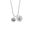 thumbnail image 2 of Delight Jewelry Silvertone Volleyball - ''Spike It'' Silvertone Script Initial Disc - E - Charm Necklace, 20"+3", 2 of 4