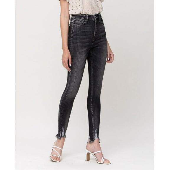 FLYING MONKEY Womens Super High Rise Ankle Skinny Jeans Side Panel 31 B4HP 33x29